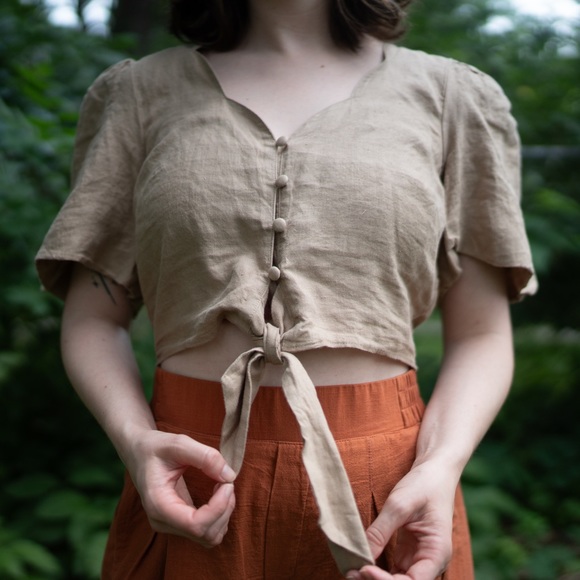 & Other Stories linen blouse - Picture 1 of 5